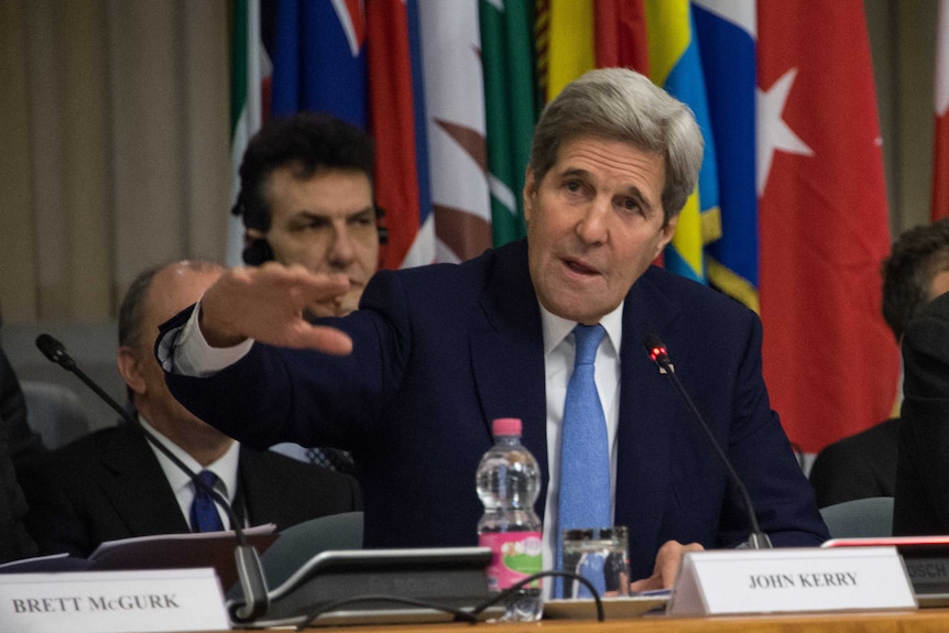 John Kerry speaks at anti-ISIL coalition meeting