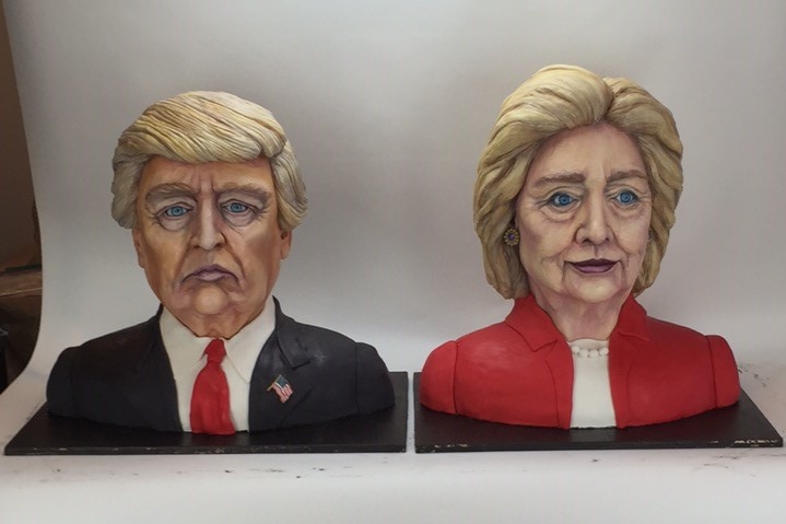 Donald Trump and Hillary Clinton cakes