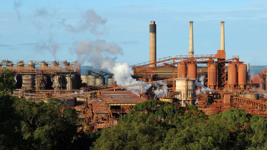 Queensland Alumina Refinery in Gladstone in central Qld in January 2012
