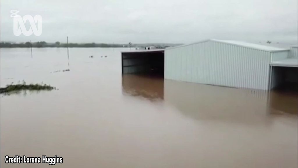 Drone footage shows flooding in regional Queensland - ABC News