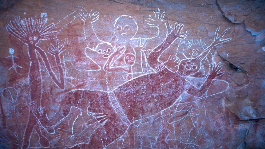 A panel of drawings from the Keep River region of the Northern Territory