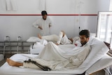 Survivors of an air strike on a hospital in Kunduz receive treatment