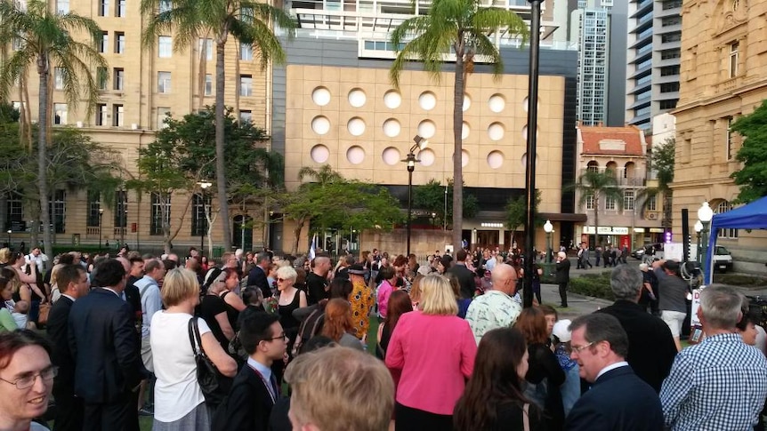 Rally against domestic violence held in Brisbane on Thursday evening