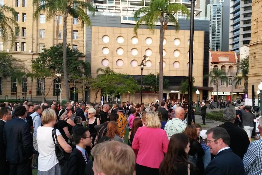 Rally against domestic violence held in Brisbane on Thursday evening