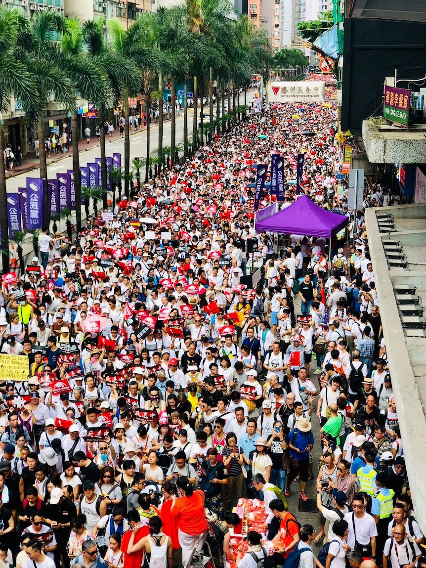 Protesters were out in force on the streets of Hong Kong in June.