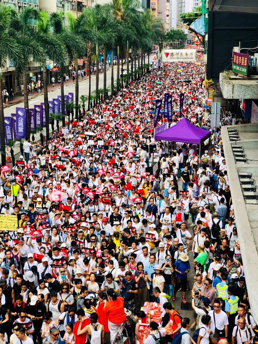 Protesters were out in force on the streets of Hong Kong in June.