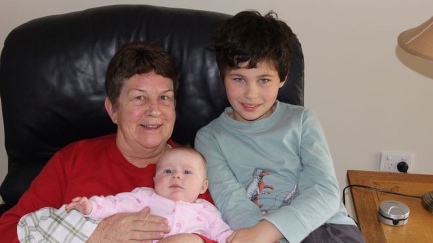 Beverly with her grandchildren Lachlan and Piper