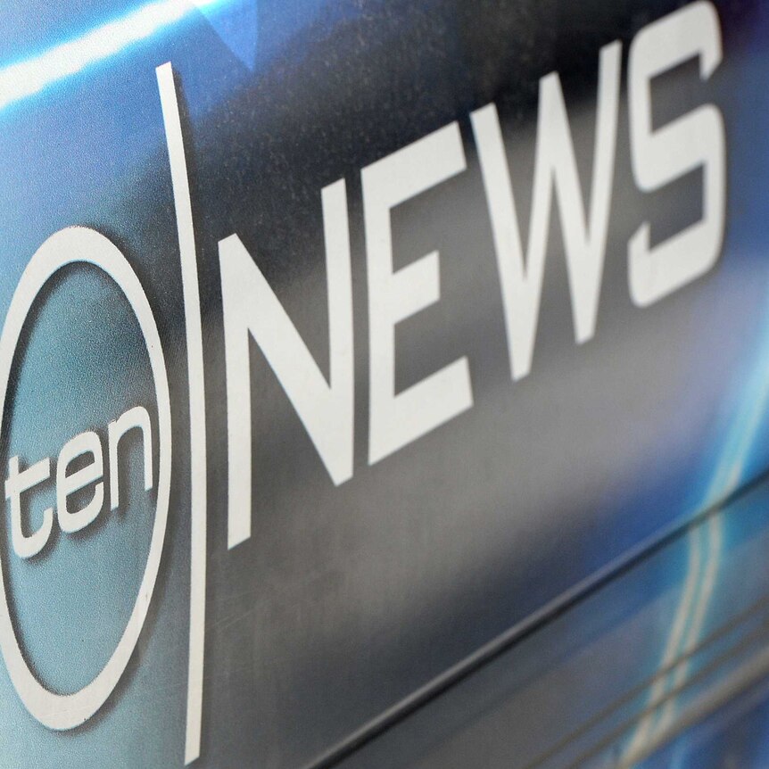 Channel 10 news logo, in March 2014.