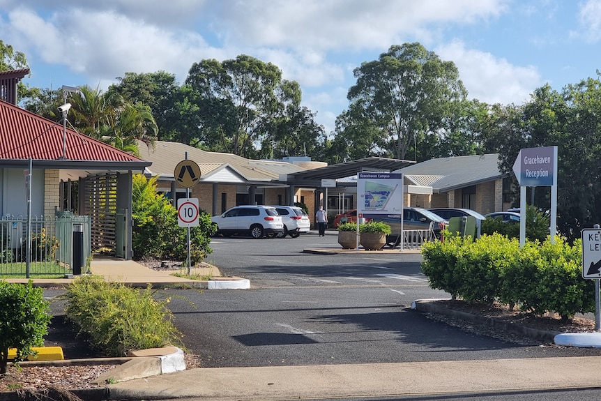 Outside an aged care home 