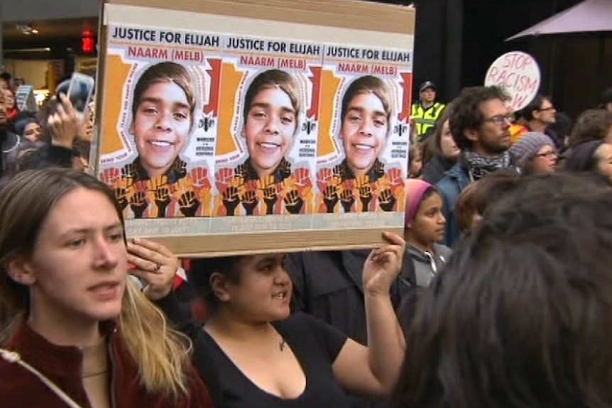 Hundreds march through Melbourne to protest against the sentence handed to the man who killed Elijah Doughty.