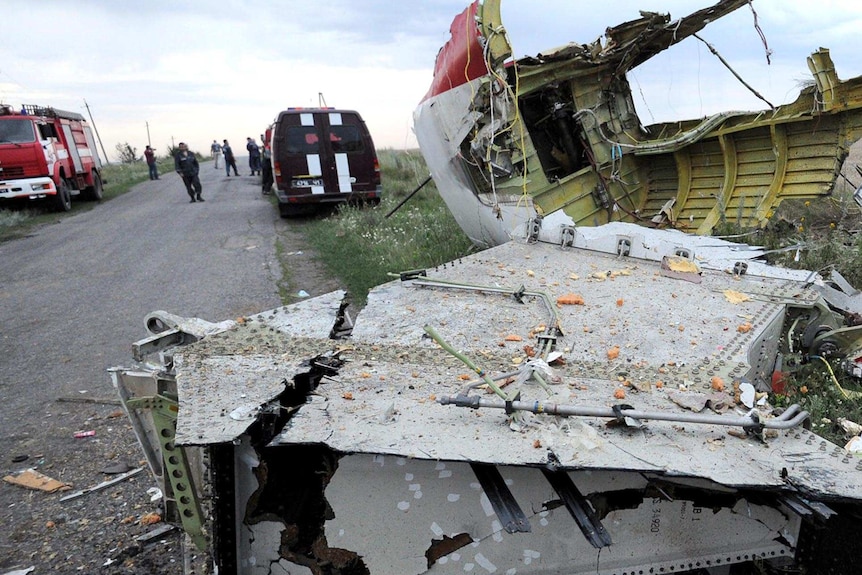 Wreckage of plane