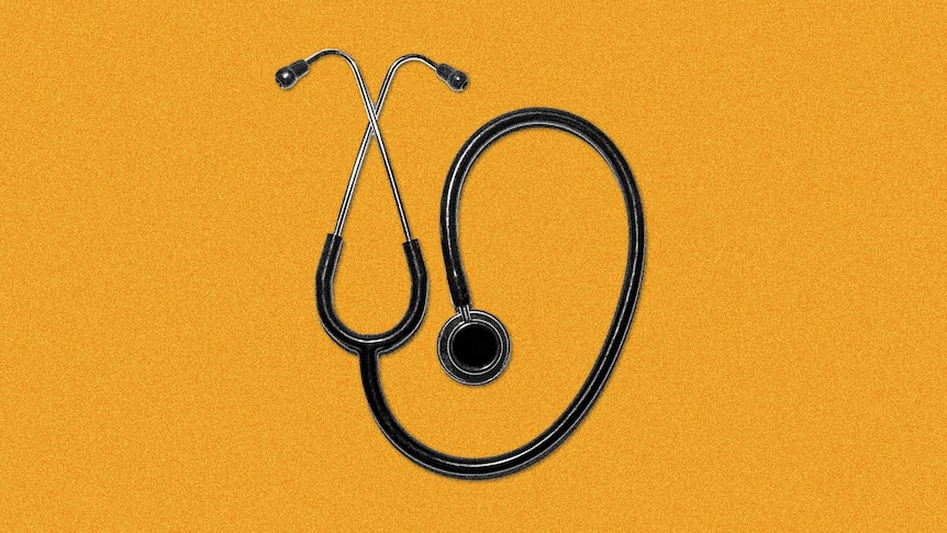 yellow background with cut out image of stethoscope