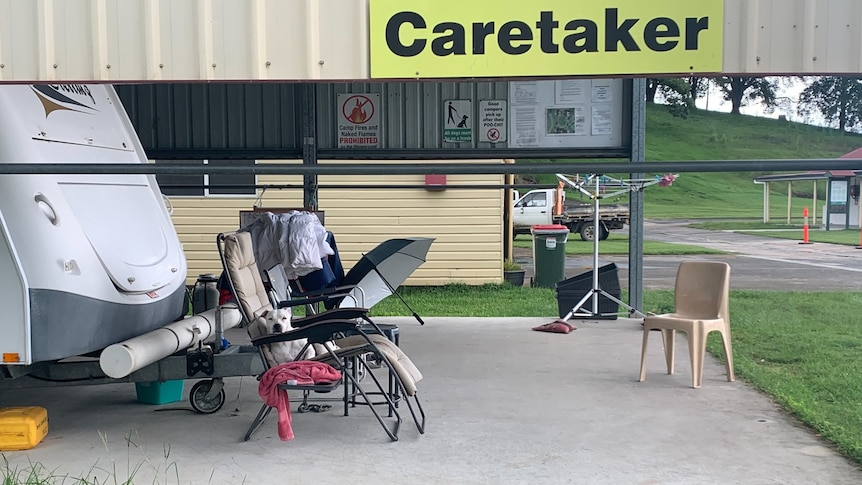 Murwillumbah Showgrounds being used as a campsite