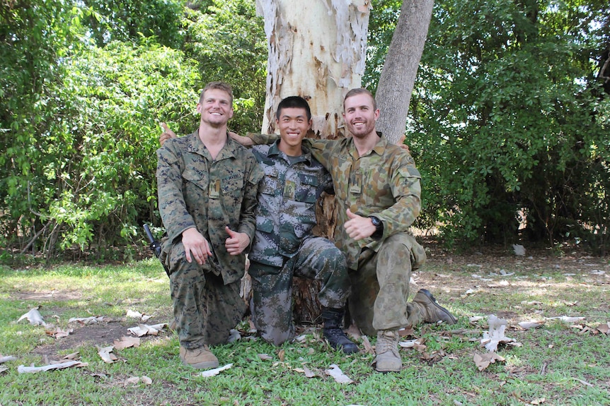 Australian, Chinese and US military personnel take part in military exercises in the Northern Territory.