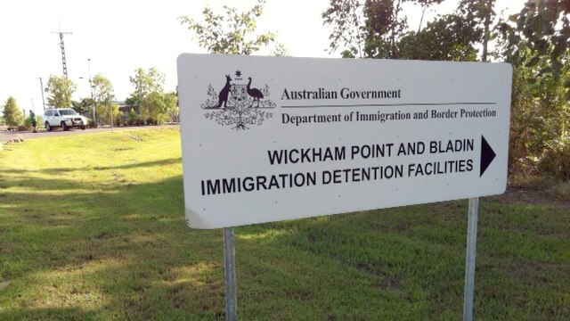 Wickham Point detention centre sign