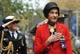 NSW Governor Marie Bashir leads the Anzac Day march in Sydney.