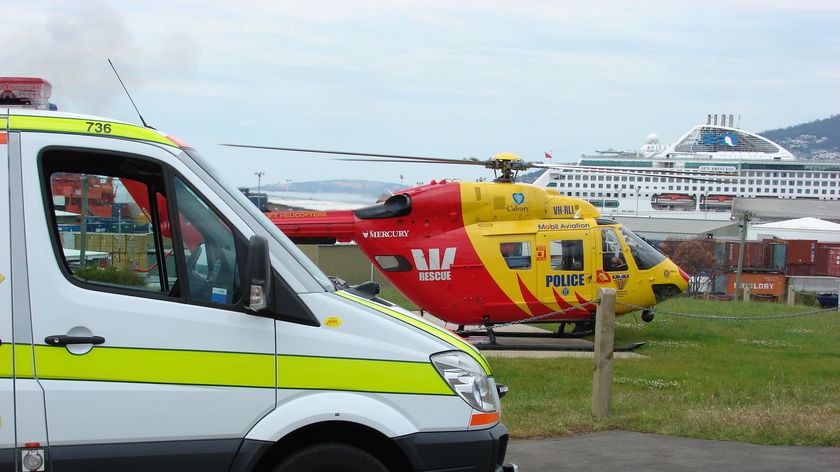 The ambulance service says the female diver got into difficulties and had to be resuscitated