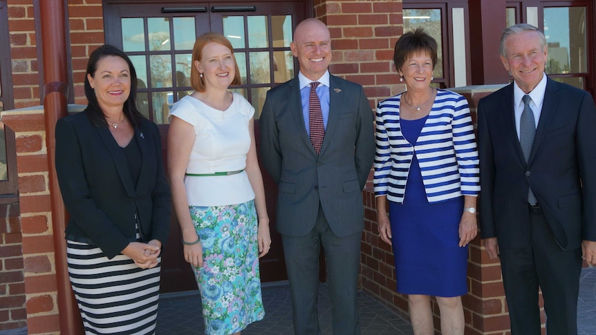 Liza Harvey, Donna Faragher, Stephen L'Estrange, Andrea Mitchell and Colin Barnett after cabinet reshuffle