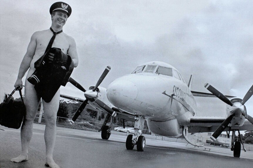Paul Marston with a plane