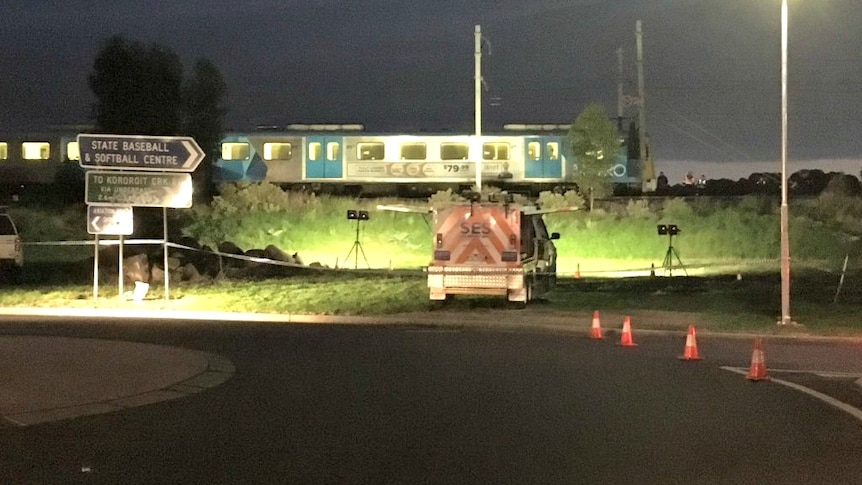 Train suspended after hitting two men in Melbourne