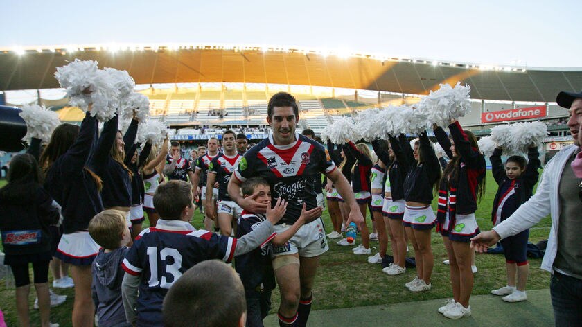 Braith Anasta exits the field after an incident-packed 200th NRL match.