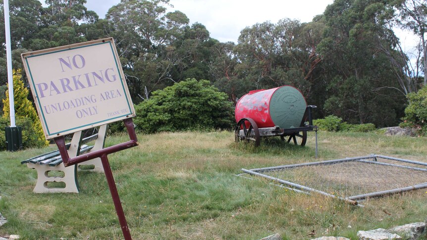 A closed off section of the Mount Buffalo Chalet.