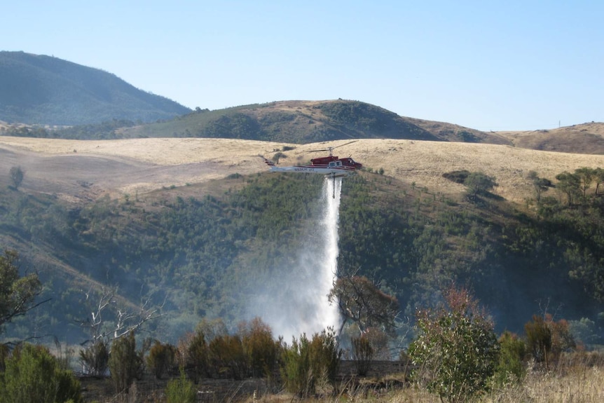 A helicopter will be used to ignite a controlled burn of vegetation in a remote area of the Namadgi National Park.