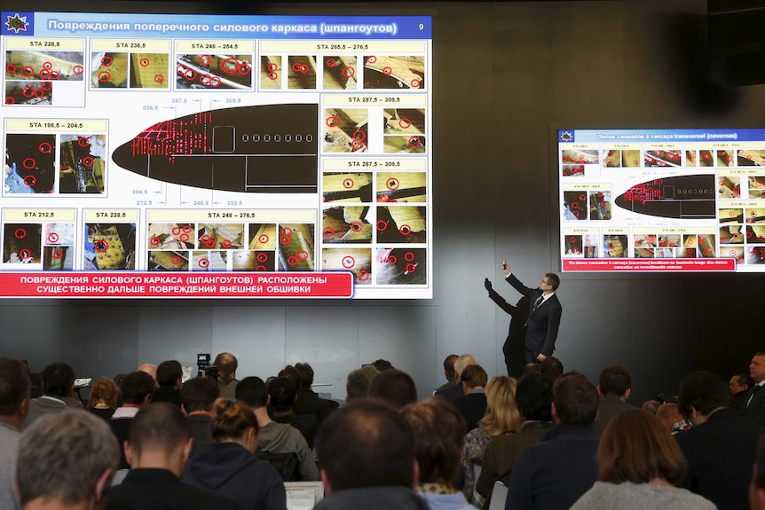 Russian missile manufacturer Almaz-Antey delivers the results of its investigation into crashed flight MH17