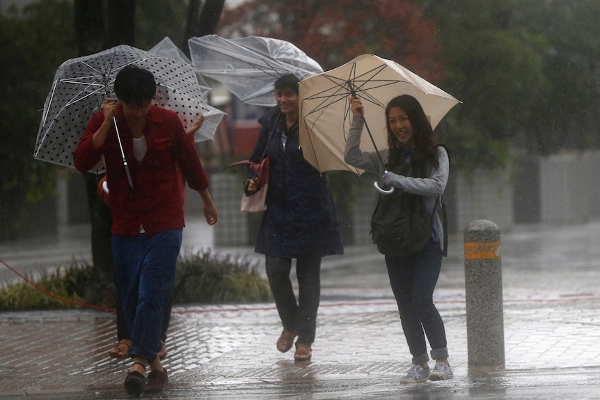 Typhoon Phanfone batters Tokyo