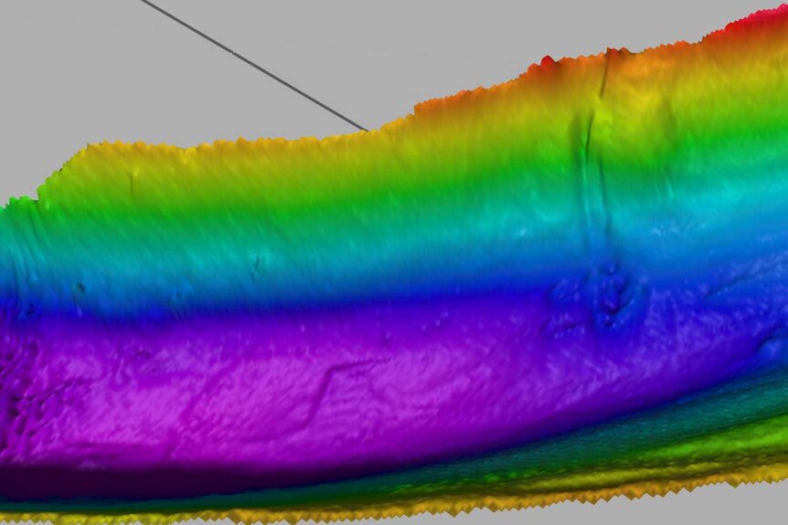Bathymetry image of the lower Murray