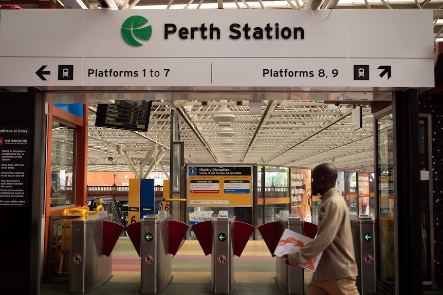 Perth train station.