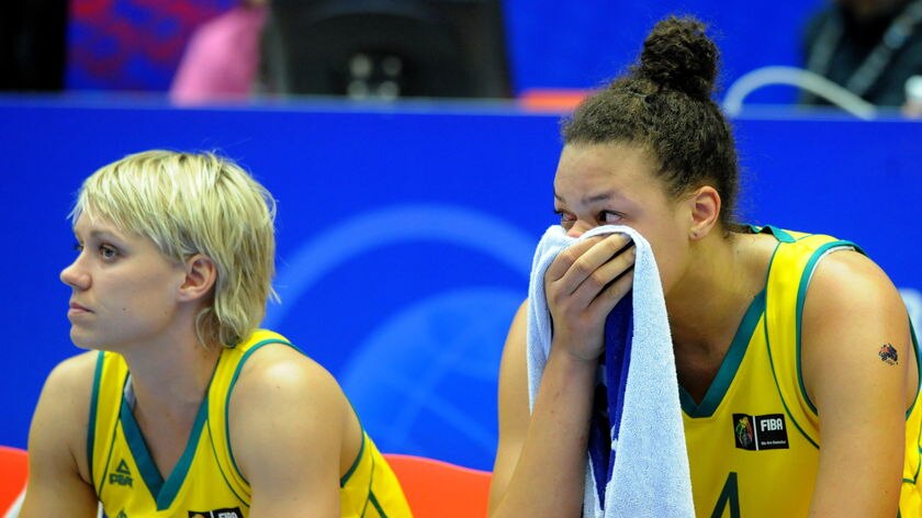 Hard to take... Erin Phillips and Elizabeth Cambage reflect on Australia's disappointing defeat