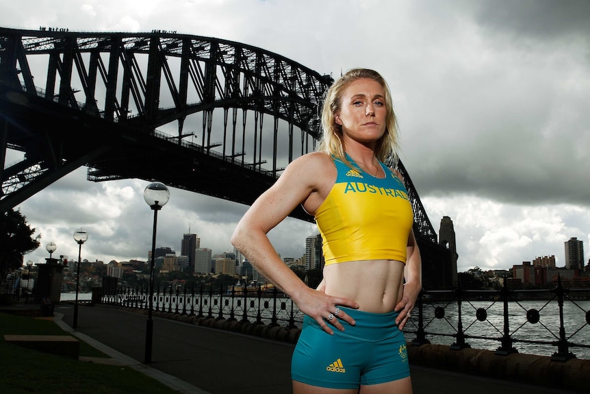 Sally Pearson models the new Olympics kit