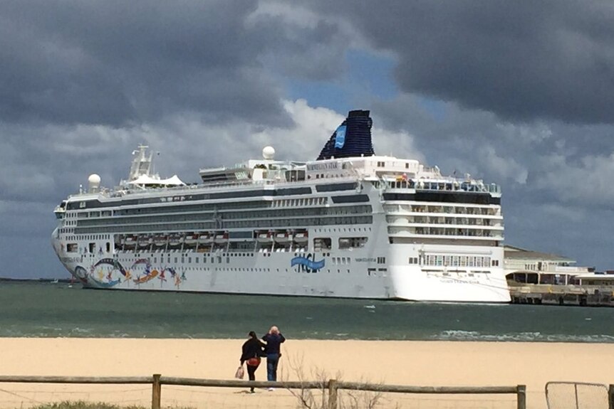 Norwegian Star cruise ship docked in Melbourne