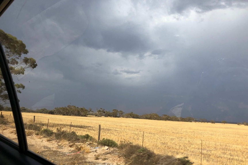 Storm clouds near the Murraylands in South Australia.