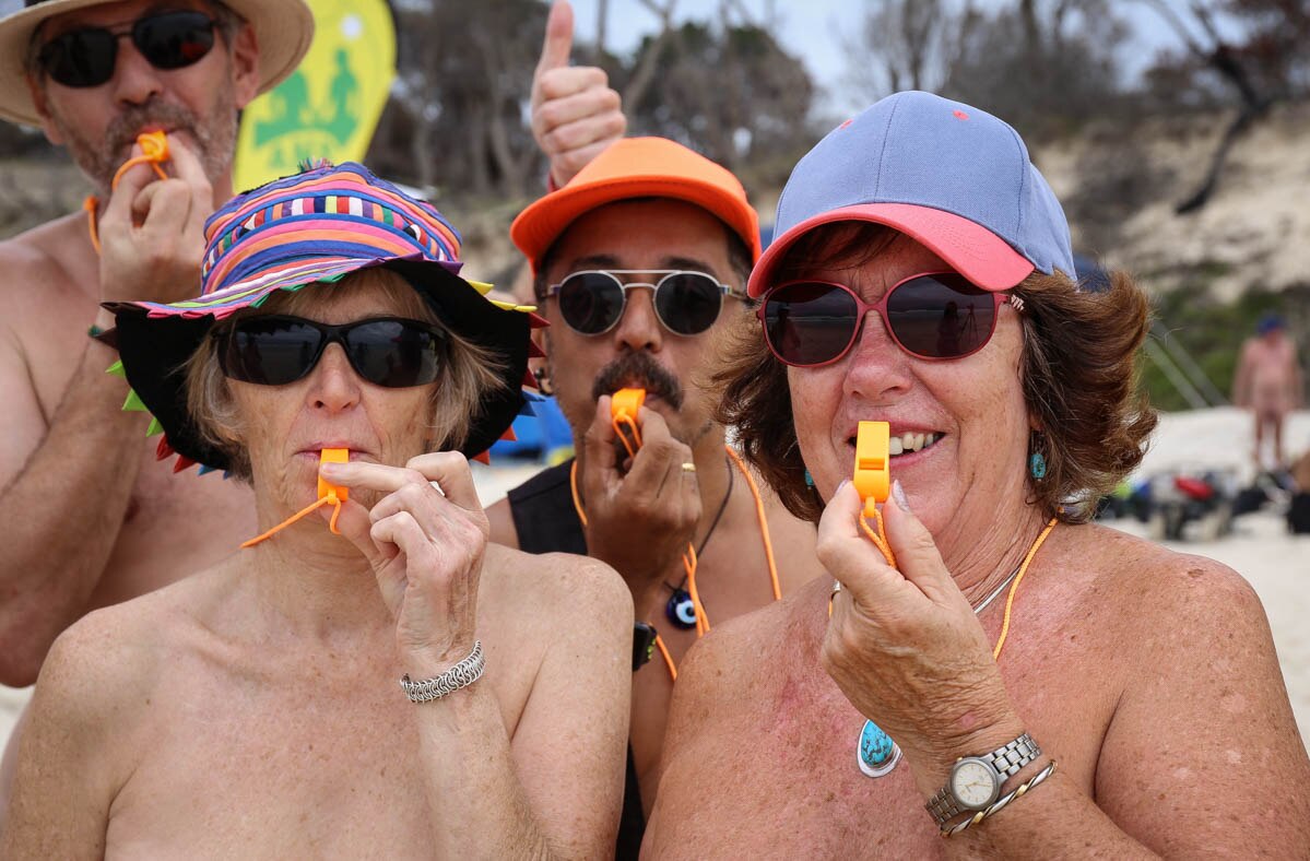 Nude beach games in Byron Bay blow whistle on naturists personal safety image