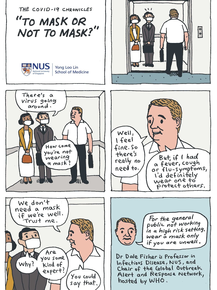 A comic strip about the coronavirus.