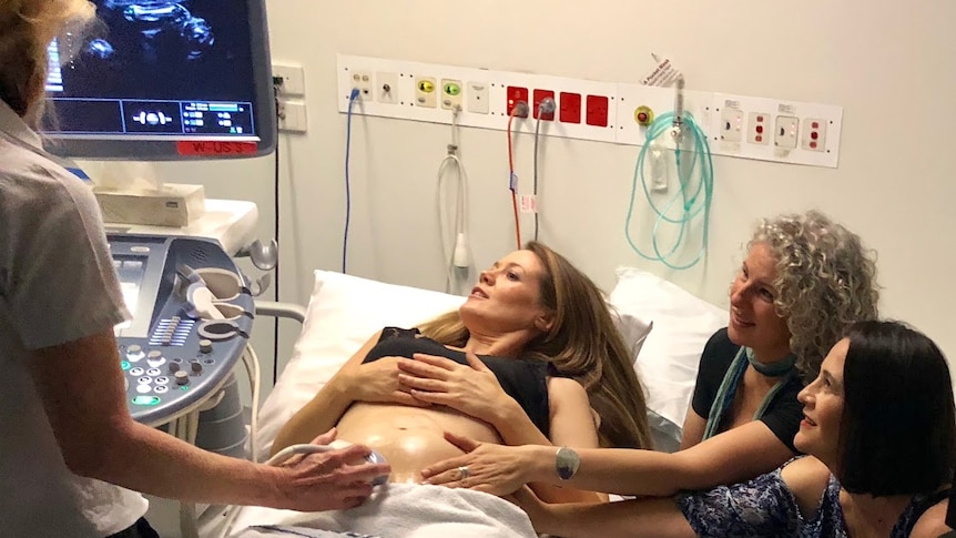 Hayley Chapman getting an ultrasound