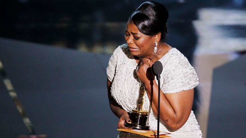 Octavia Spencer breaks into tears after winning the Oscar for best supporting actress