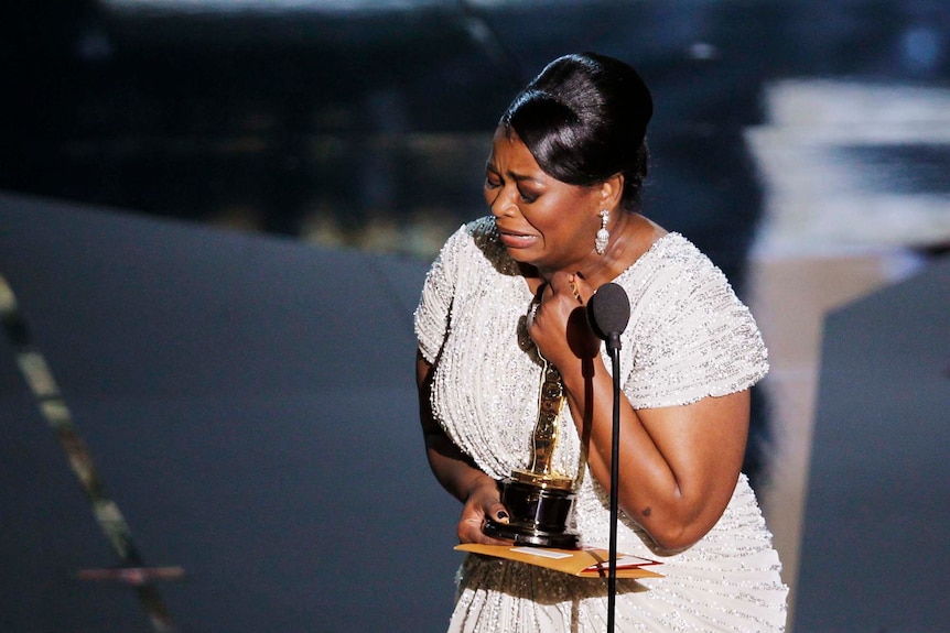Octavia Spencer breaks into tears after winning the Oscar for best supporting actress
