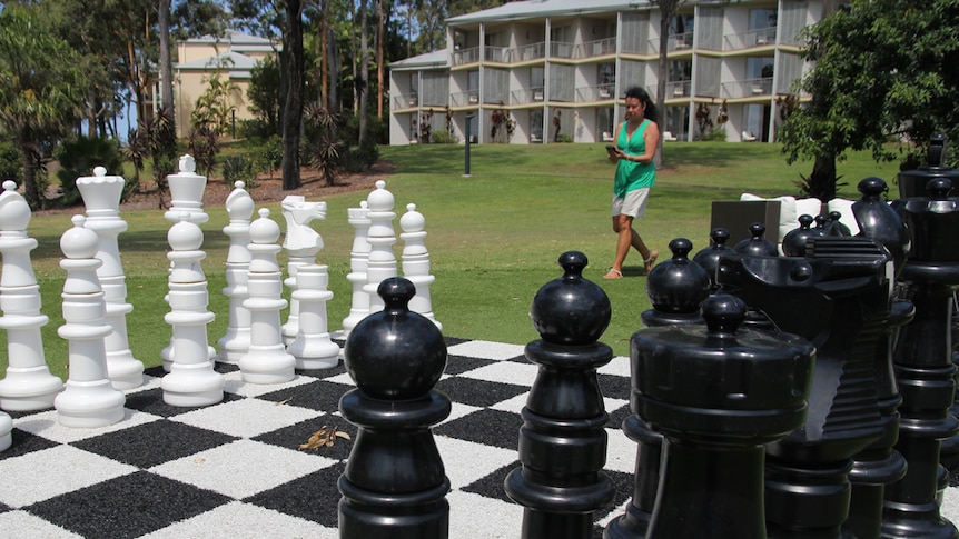 Story City takes listeners past the Sanctuary Cove chess set