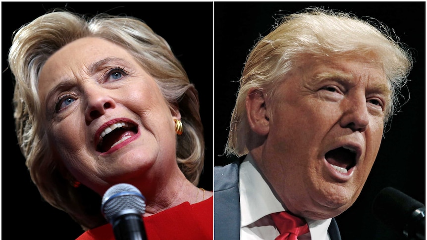 US presidential candidates Hillary Clinton and Donald Trump.