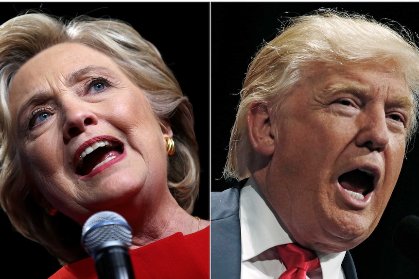 US presidential candidates Hillary Clinton and Donald Trump.