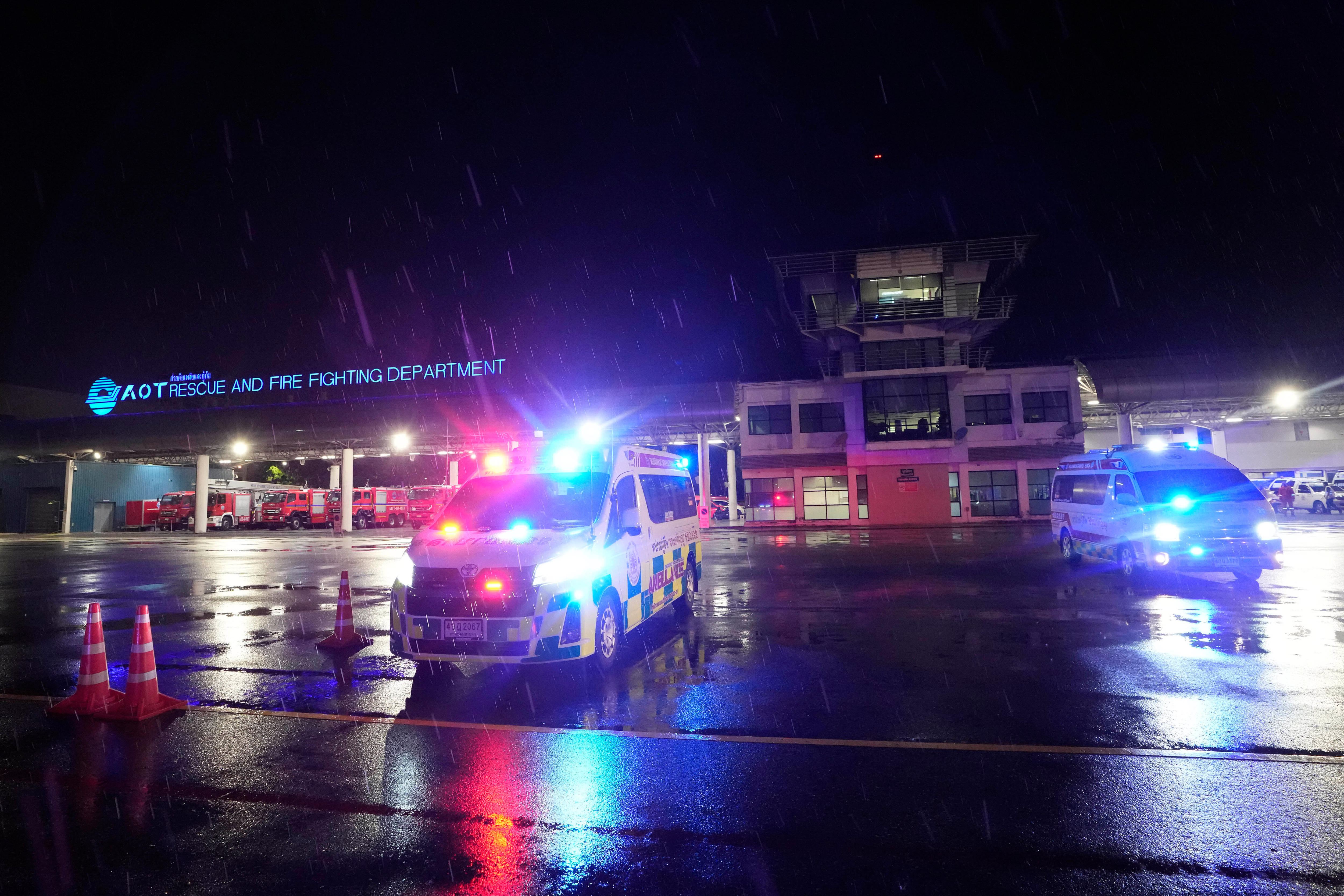 Ambulances on the tarmac