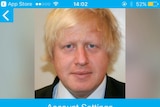 A screenshot of Boris Johnson's account on the UK Conservative Party conference app.