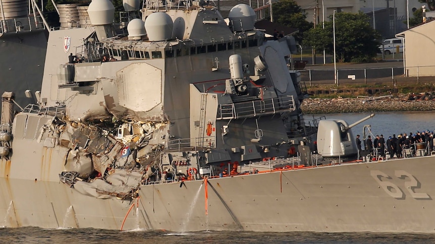 Seven sailors died when the USS Fitzgerald collided with a container ship last month (Photo: Reuters/Toru Hanai)
