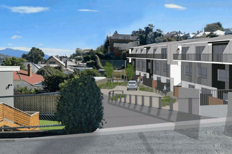Artist's impression of a new residential development.