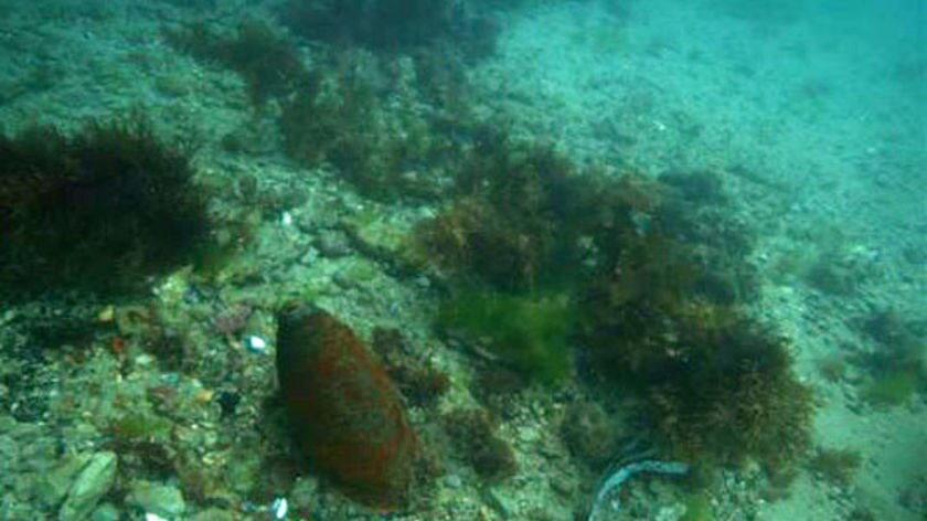 An unexploded bomb from the 1940's found under Portsea Pier