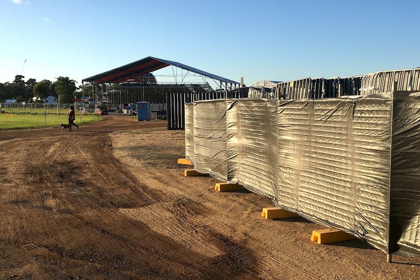 Victoria Park Adelaide 500 construction site