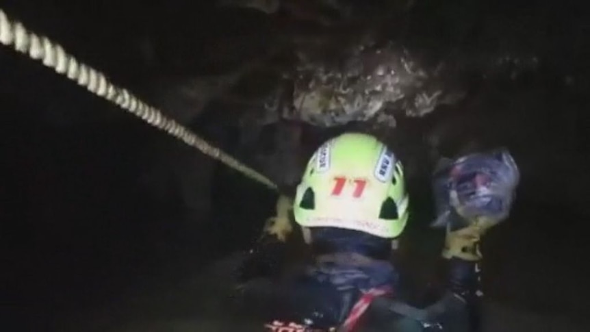 Headcam footage reveals what conditions are like inside the cave